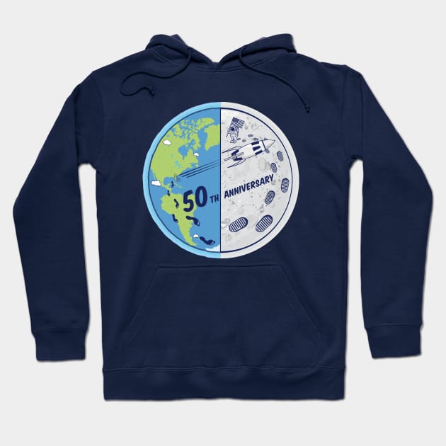 Moon Landing 50th Anniversary Celebration Hoodie by FunawayHit